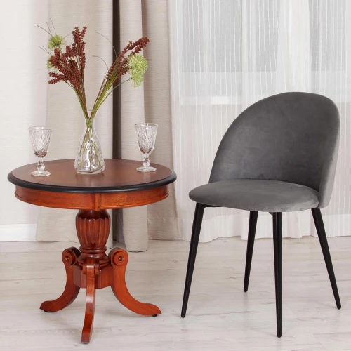 Стул MONRO (mod. 710) ткань/металл, серый barkhat 26/черный, 55х51х78 см, высота до сиденья 47 см (Комплект из 4 шт.)