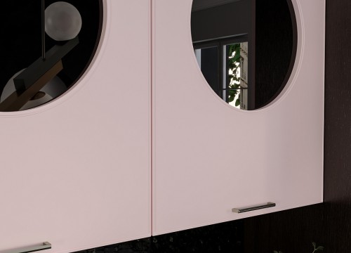 Кухонный гарнитур Мемфис 1800 Японский шелк МДФ прямой