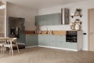 Кухонный гарнитур КГ Угловой 1500х3150 (с пм) Эмаль, Олива  Арника РМ в.5