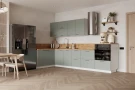 Кухонный гарнитур КГ Угловой 1500х3150 (с пм) Эмаль, Олива  Арника РМ в.5