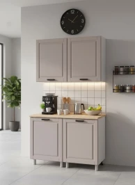 Готовая кухня МК Аленушка 1,2м Астра Кашемир,скоба черный,сонома