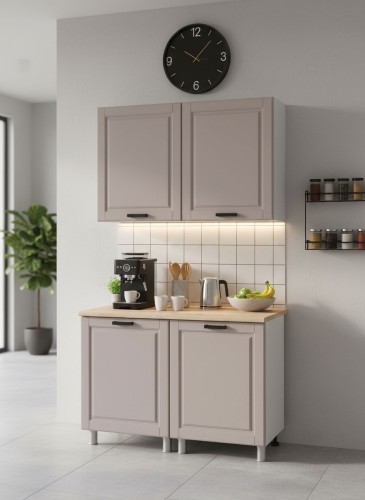 Готовая кухня МК Аленушка 1,2м Астра Кашемир,скоба черный,сонома