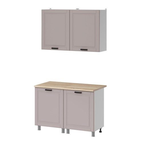 Готовая кухня МК Аленушка 1,2м Астра Кашемир,скоба черный,сонома