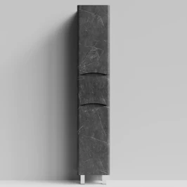 Пенал Адель 35 (1 ящик, 2 двери) напольный, Мрамор Графит софт тач ПВХ 4044-3, правый