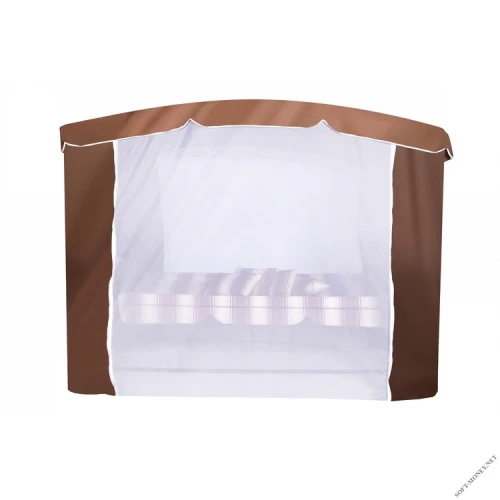 Садовые качели четырехместные с москитной сеткой Redford Амстердам шоколад