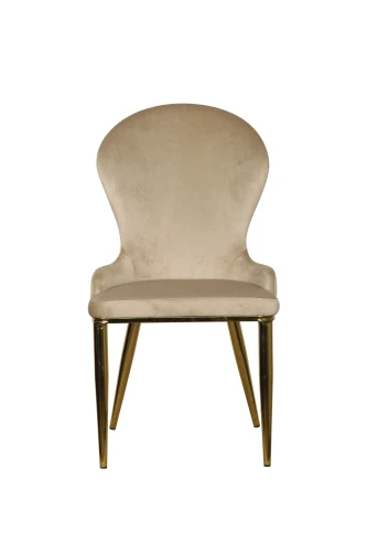 Стул обеденный Констанция TW-1163, бежевый/золото