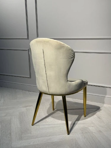 Стул обеденный Констанция TW-1163, бежевый/золото