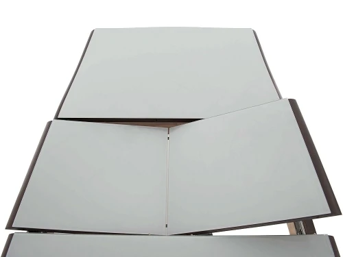 Стол «Кабриоль» 120x80 GLASS белый, орех темный