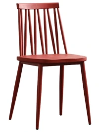 GH105/DC455 Стул пластиковый, КРАСНЫЙ, каркас металл