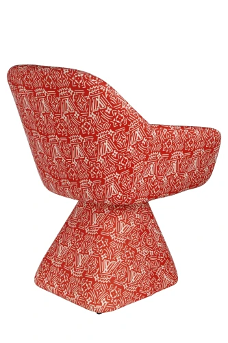 Кресло вращающееся Луи BS1482-RD, 69х73х79, красный принт