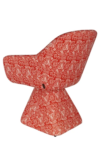 Кресло вращающееся Луи BS1482-RD, 69х73х79, красный принт