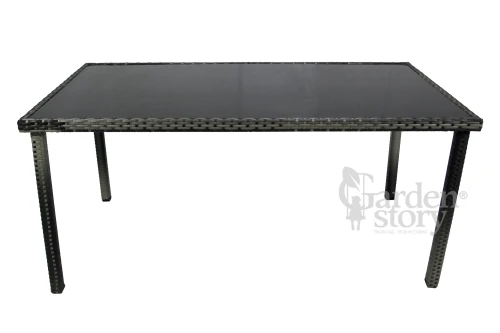 Набор мебели Нестор  арт.SFS012-1 серый, серый 3 уп. (стол + 4 стула ротанг серый, подушки серые) "Garden story"