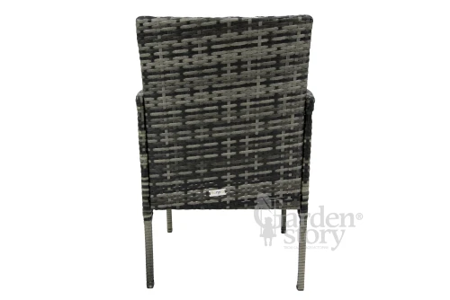 Набор мебели Нестор  арт.SFS012-1 серый, серый 3 уп. (стол + 4 стула ротанг серый, подушки серые) "Garden story"