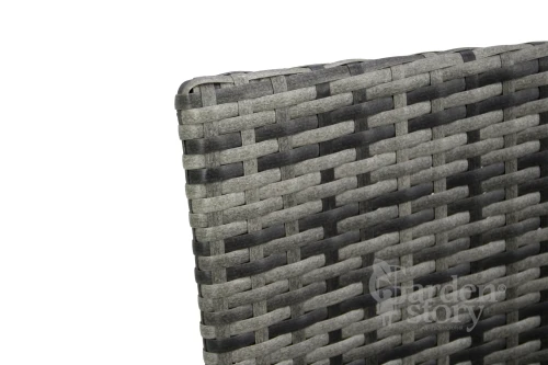 Набор мебели Нестор  арт.SFS012-1 серый, серый 3 уп. (стол + 4 стула ротанг серый, подушки серые) "Garden story"