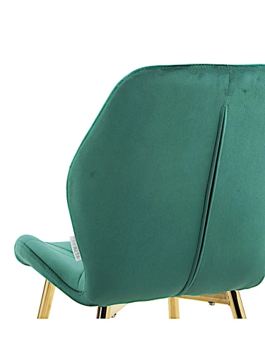 DC826 Стул мягкий, ИЗУМРУД#G62-18 велюр, каркас металл золото КРУГЛЫЙ