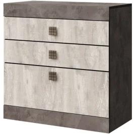 Комод «Лондон 3Я» КМК 0467.11, Оникс/Бетон пайн светлый