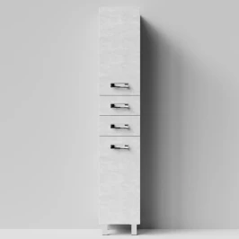 Пенал Орландо 35 напольный, Белый камень ПВХ 57805, левый