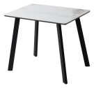 Стол ТИК ТАК 90  PANDORA LIGHT, керамика / Черный каркас М-City