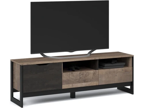 Тумба под ТВ «Стокгольм», Дуб гранж песочный/Железный камень