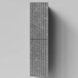 Пенал Тач 35 подвесной, Мрамор Серый софт тач ПВХ 4044-1, левый