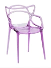 DC459 Стул пластиковый литой, прозрачный СИРЕНЕВЫЙ