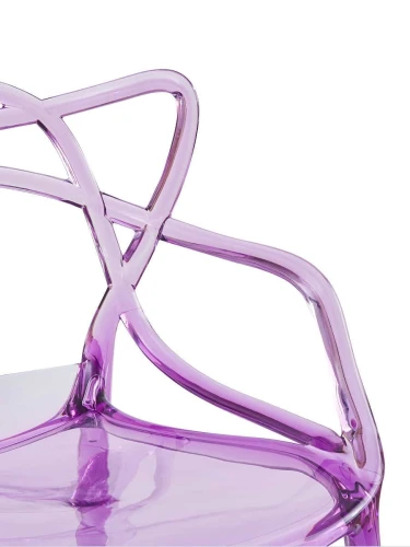 DC459 Стул пластиковый литой, прозрачный СИРЕНЕВЫЙ
