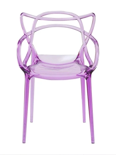 DC459 Стул пластиковый литой, прозрачный СИРЕНЕВЫЙ