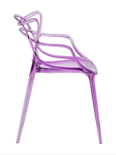 DC459 Стул пластиковый литой, прозрачный СИРЕНЕВЫЙ