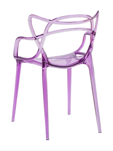 DC459 Стул пластиковый литой, прозрачный СИРЕНЕВЫЙ
