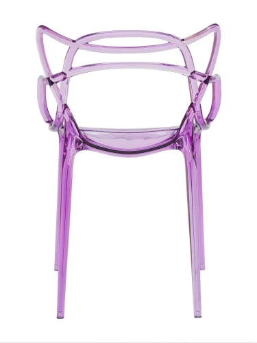 DC459 Стул пластиковый литой, прозрачный СИРЕНЕВЫЙ