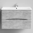 Тумба Адель 90 подвесной, Горный камень ПВХ 57807 Vodok с раковиной в комплекте Тумба Адель 90 подвесной, Горный камень ПВХ 57807 Vodok с раковиной в комплекте