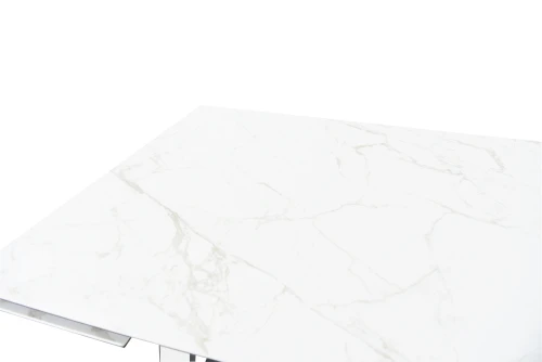 Стол Монако, Керамогранит, Черный матовый муар/Calacata vaglioro