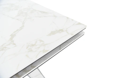 Стол Монако, Керамогранит, Черный матовый муар/Calacata vaglioro