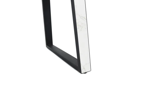 Стол Монако, Керамогранит, Черный матовый муар/Calacata vaglioro