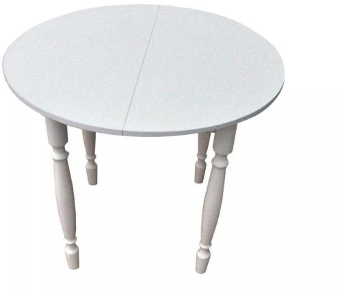 Комплект СМ ДСП круглый раздвижной белый