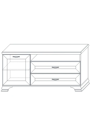 Тумба Сиена ТВ 2, бежевая