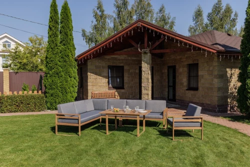 Обеденный комплект BROOKLYN с угловым диваном из акации