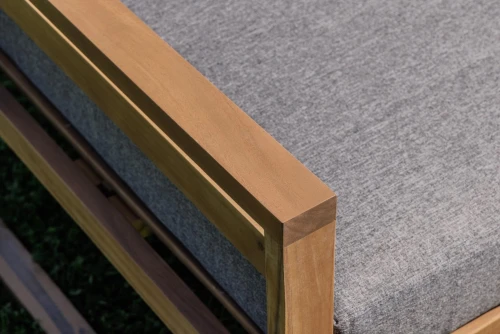 Обеденный комплект BROOKLYN с угловым диваном из акации