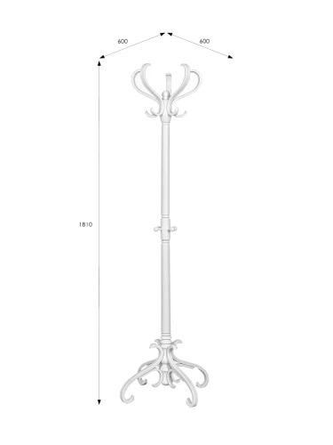 Вешалка напольная В 2Н белый