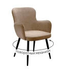 Стул DikLine 503 поворотный TW05 капучино, ножки черные