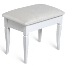 Банкетка Ретро М с ящиком белый, ткань экокожа белый