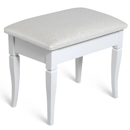 Банкетка Ретро М с ящиком белый, ткань экокожа белый