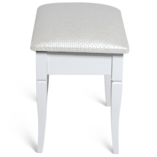 Банкетка Ретро М с ящиком белый, ткань экокожа белый