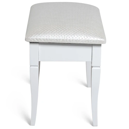 Банкетка Ретро М с ящиком белый, ткань экокожа белый