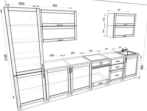 Кухня Базис Nicole-Wood Комплектация 4