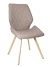 DC231 Стул мягкий поворотный 180, БЕЖЕВЫЙ экокожа, каркас металл, шампань КВАДРАТ