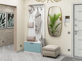 Готовая прихожая Стиль-01 Grey-green In 2S/Белый