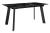 Стол DikLine DKH160, керамика 160(200)х90, мрамор черный матовый, опоры черные (2 уп.)