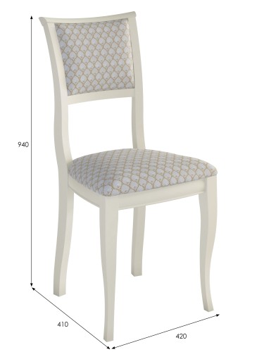 Стул Алдрин слоновая кость/золото, ткань Нот Голд