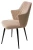 Стул HERMAN 360 град. БЕЖЕВЫЙ #5, велюр / черный каркас М-City